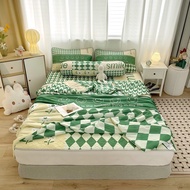 5D Vip Latex Bedding Set, Latex Mat + 2 Pillowcases + 1 Pillowcase + 1 Super Cool Elastic Blanket
