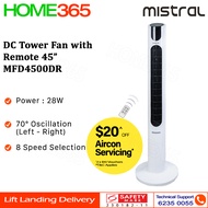 Mistral DC Tower Fan with Remote 45" MFD4500DR