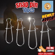 【10PCS VALUE PACK】Snap swivel/ Fishing swivel/ fishing snap / fishing pin clip/ kekili pancing
