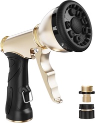 RAINPOINT Garden Hose Nozzle Heavy Duty Metal Water Hose Sprayer Nozzle with 9 Adjustable Spray Patt