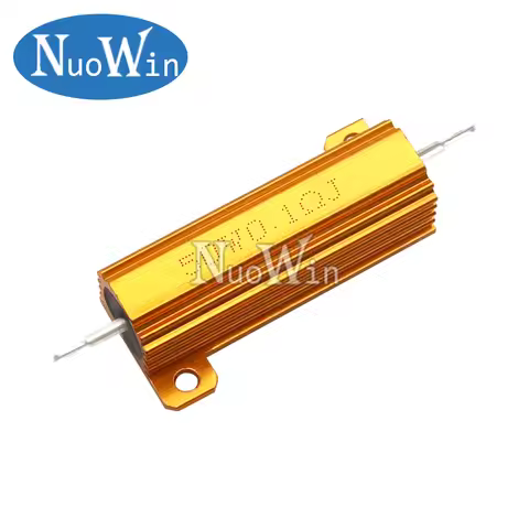 50W 100W Aluminum Power Metal Shell Case Wirewound Resistor 0.01R ~ 100K 1 4 6 8 10 20 200 500 1K 10