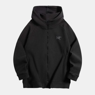 Arcteryx แจ็คเก็ตผ้าขนแกะบ้านนกแท้สำหรับผู้ชายฤดูใบไม้ร่วงและฤดูหนาวเสื้อฮู้ดขนแกะอบอุ่นแจ็คเก็ตกันห
