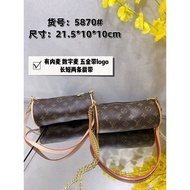 Lvv Round Sling Shoulder Bag Leather Korean Boston Pillow Bag Korean Chains Travel Crossbody Bag