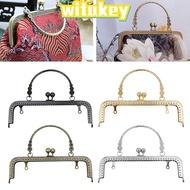 WITAKEY Purse Clasp Frame, Vintage Metal Purse Frame Kiss Clasp, 20CM Purse Frame Bag Making