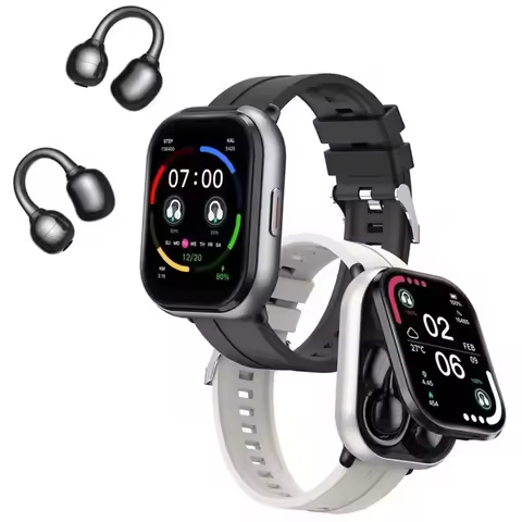 D12 Smart Watch Earphone TWS 2 in 1 Wireless Bluetooth Call Headset Music Playback Sport Fitness Tra