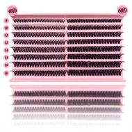 Self-Applied False Eyelashes,Highly Curled, Soft And Natural 30D/40D/50D/60D/80D Individual Eyelash 