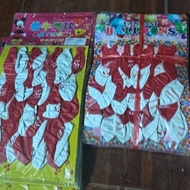 MERAH Red and white Bolon / Birthday balloon / 17 August balloon