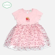 Tiny Tummies Pink Dress with Polka Dots Tulle for Baby Girl (D 7956 LC)