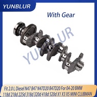 Engine Crankshaft Fit 2.0 L Diesel N47 B47 N47D20 B47D20 For 04-20 BMW 118d 218d 225d 318d 320d 418d