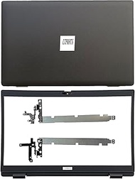 LTPRPTS Replacement Laptop LCD Back Cover Top Case Rear Lid with Hinges and Front Bezel Frame for De