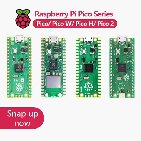 Original Raspberry Pi Pico/ 2, Pico with Wireless WiFi Development Board,Pico or Pico H with Pin Hea