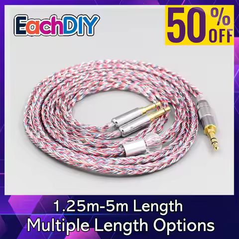 16 Core Silver OFC Color Mixed Braided Cable For Hifiman Sundara Ananda HE1000se V2 V3 HE6se he400se