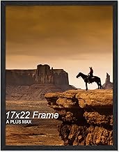 A PLUS MAX 17x22 Picture Frame, Black Engineered Wood Frame for 17 x 22 Inch Picture Poster Photo, L