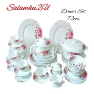 72pcs Opal Dinner Set/ Set Pinggan Mangkuk Kaca Opal