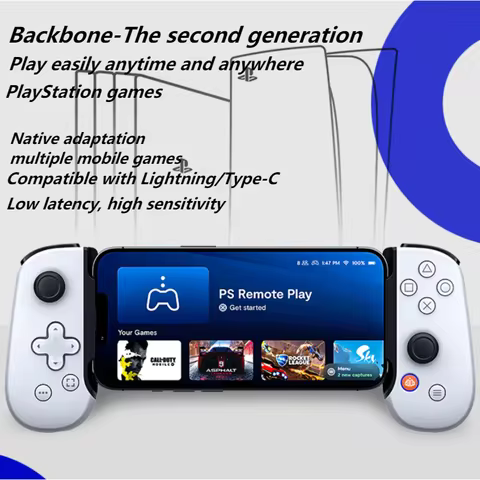 Backbone One Wireless Mobile Game Controller Joystick Second-Generation Stretchable for iPhone 15/16