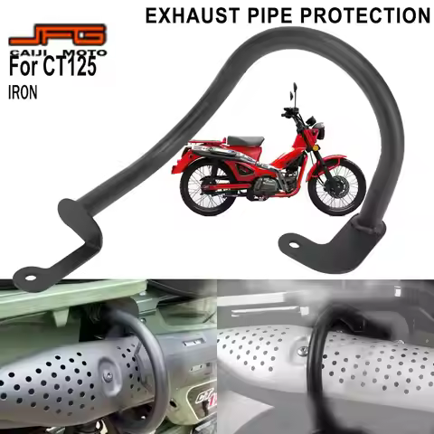 For Honda CT125 Exhaust Pipe Crash Guard Bar Bumper Protection Cover Muffler Metal Collision Fairing
