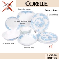 Corelle dinner set 20pcs gold premier series | Blue hydrangea