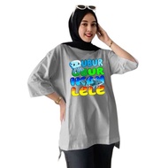 Catfish Jellyfish Front Print Oversize Top