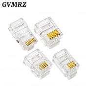 4Pin 6Pin 8Pin Cable End Connectors Plugs telephone connector internet connector RJ9 4P4C RJ11 6P4C 