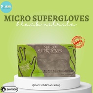 MICRO SUPER GLOVES NITRILE BLACK