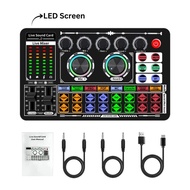 F999Max Soundcard with BM800 Microphone For soundcard Braodcasting Singing Recording