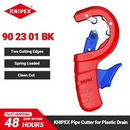 Knipex 90 23 01 BK Pipe Cutter for Plastic Drain Pipes Two Cutting Edges Pipe Cutter