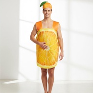 Realistic Design Orange Slice Costume 3D Effect Funny Orange Outfit Loose Fit for Children