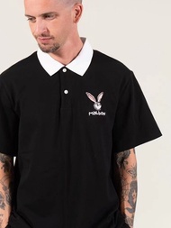 Golf casual sportswear MALBON GOLF rabbit embroidery lapel polo loose short-sleeved T-shirt Titleist Honma Mizuno ANEW