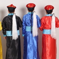 万圣节清朝官服僵尸太监帽子古代演出小学拂尘太监服东厂公公唐朝3.23Halloween Qing Dynasty Official Costume, Zombie Eunuch Hat, Ancien