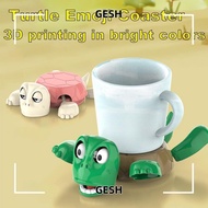 GESH Turtle Coaster, Open Eyed Turtle Heat Insulation Sea Turtle Coaster,  Funny  Printed Waterproof