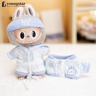 【FY】  For 17cm Labubu Doll Clothes Fashion Sports Clothes Doll Clothes Color Match Hoodies Dolls Acc