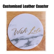 Customised Leather Coaster. Teacher Day Gift. Farewell Gift. Christmas Gift