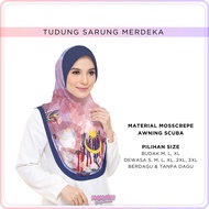 Tudung Sarung Merdeka Budak Dewasa 3XL Printed Awning Scuba Labuh Ironless Kain Mosscrepe Sejuk Saru