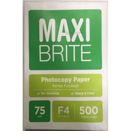 (1 Pack) WHOLESALE MAXIBRITE F4 75 Gsm HVS Paper Maxi Brite F4 75 Gram HVS Paper/ (1 Pack)