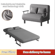 Sofa Bed Dual-use Folding Small Family Living Room Removable Washable Fabric Single Sofa Bed Xra2
