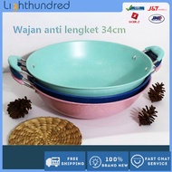 Lighthundred Non-Stick Frying Pan Marble Cauldron/Frying Pan 32cm/34cm/Wok Pan 34cm