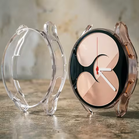 Transparent Case For Samsung Watch 4 5 6 40mm 44mm Coverage Silicone Bumper Screen Accessories Galax