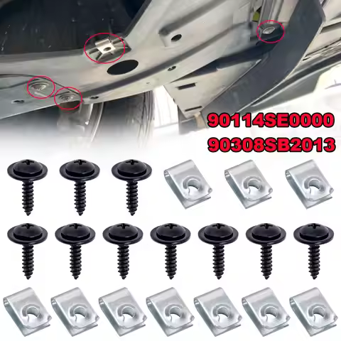 Bumper Cover Fender Liner Wheel Arch Bolt Screw U Nut Kit For Acura Honda Accord Civic CR-V HRV Elem