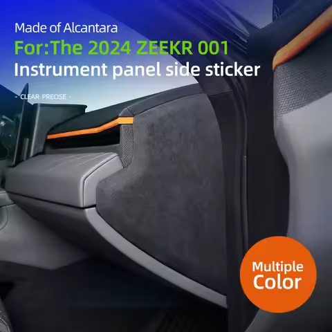 For ZEEKR 001 2024 Decorative sticker on the side triangular panel of the car instrument panel Alcan