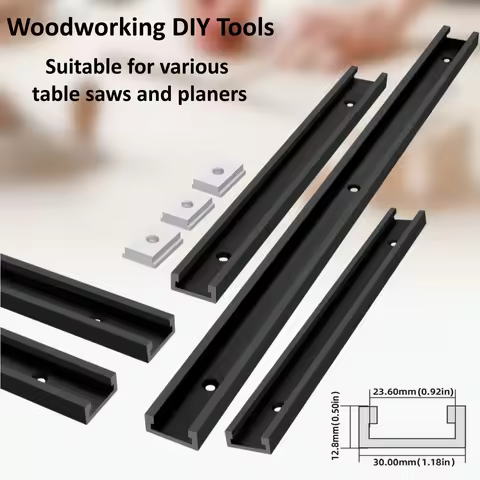 2pc 300-800mm T30 T-track Slot Miter Track Jig Woodworking DIY Tool Miter Gauge Guide Chute for Tabl