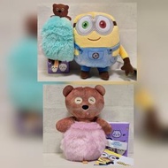 日版 Bob & 熊仔 Tim 色彩繽紛棉花糖造型 中Size公仔 毛公仔 Illumination Minions 迷你兵團 Despicable Me 壞蛋獎門人 神偷奶爸 Minion Bob 