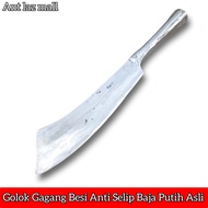 ( Terbaru) Golok Baja Putih Anti Selip - Golok Bedog Gagang Besi Asli Kualitas Terbaik - Golok Tebas