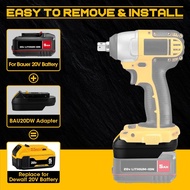 Replacement Battery Adapter for Bauer 20V Li-ion Battery Convert to for Dewalt 20V MAX Battery, Suit