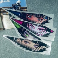 2D Anime Car Stickers Eye-catching JDM Girl Electric Scooter Motorcycle Waterproof Sunscreen Sticker