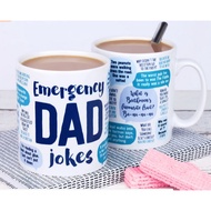 Father's Day Ceramic Mug Emergency dad Jokes design Gift idea