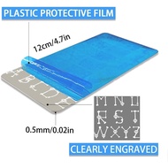 PH PandaHall 3pcs Plat Stamping Kuku Huruf Font Huruf Nombor Plat Imej Kuku Gaya Gothic Templat Seni