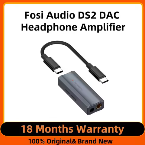 Fosi Audio DS2 New Mini Audio USB DAC Headphone Amplifier DSD DAC Amp Support 32bit/384kHz with 3.5M