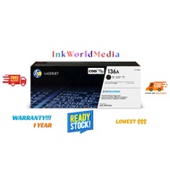 HP 136A Black LaserJet Toner Cartridge (W1360A)