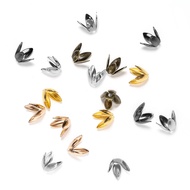 DIY Jewelry Accessories Material 4-Petal Leaf Retro Bead Cap 4-Petal Leaf Spacer Pendant Loose Bead 