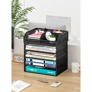 File Storage Rack Folder Organizer Desktop File Rack Vertical Multi-layer File Storage Basket File S